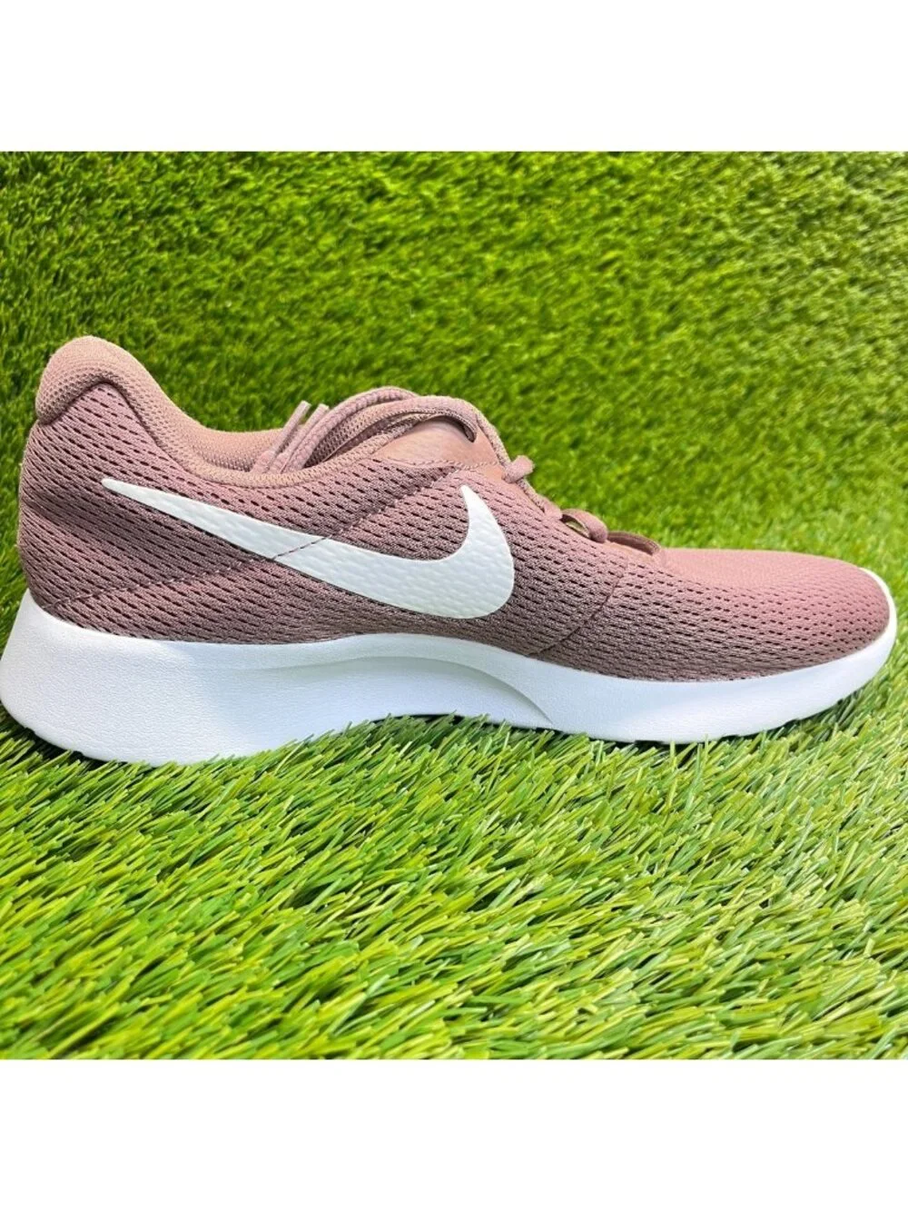 Nike Tanjun Womens Size 9 Pink White Athletic Running Walking Shoes Sneakers
